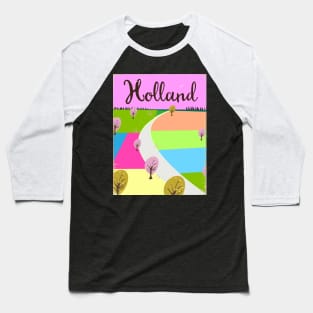 Holland Vintage style travel poster Baseball T-Shirt